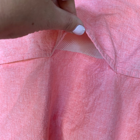 Eddie Bauer Pink Vented Long Sleeve Shirt Button-Down Women's Sz M Cotton Linen - Picture 3 of 8